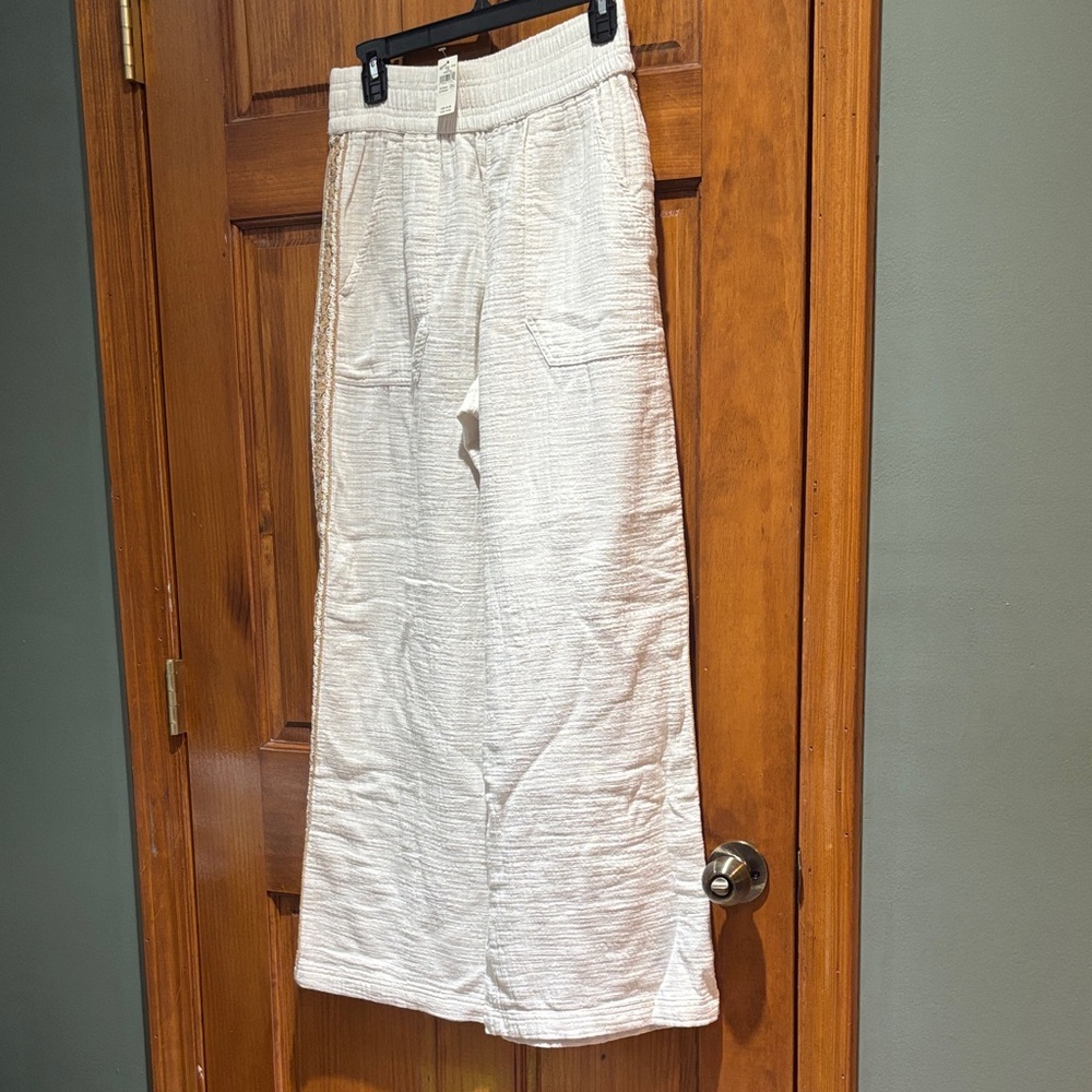 Aerie Cream Wide-Leg Pants ❤️